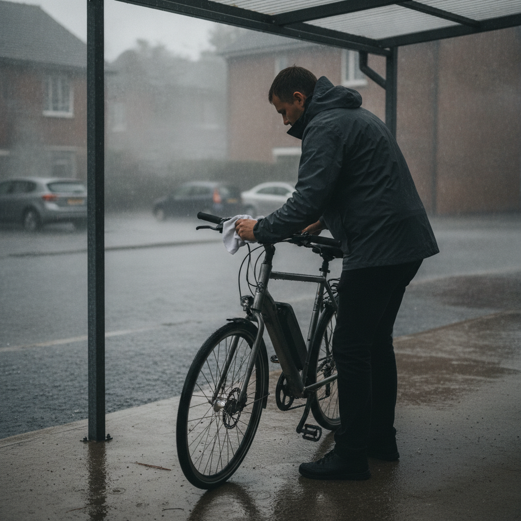 ขี่จักรยานไฟฟ้าลุยฝนได้ไหม? วิธีดูแลระบบไฟไม่ให้พัง - ebike-rain-riding-safety-tips