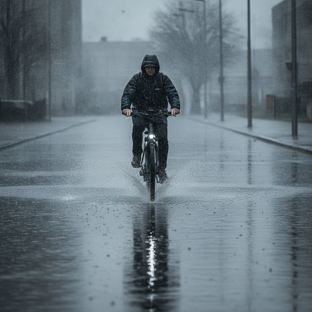 ขับจักรยานไฟฟ้าลุยฝนได้ไหม? วิธีดูแลระบบไฟให้ปลอดภัย - ebike-rain-riding-waterproof-care
