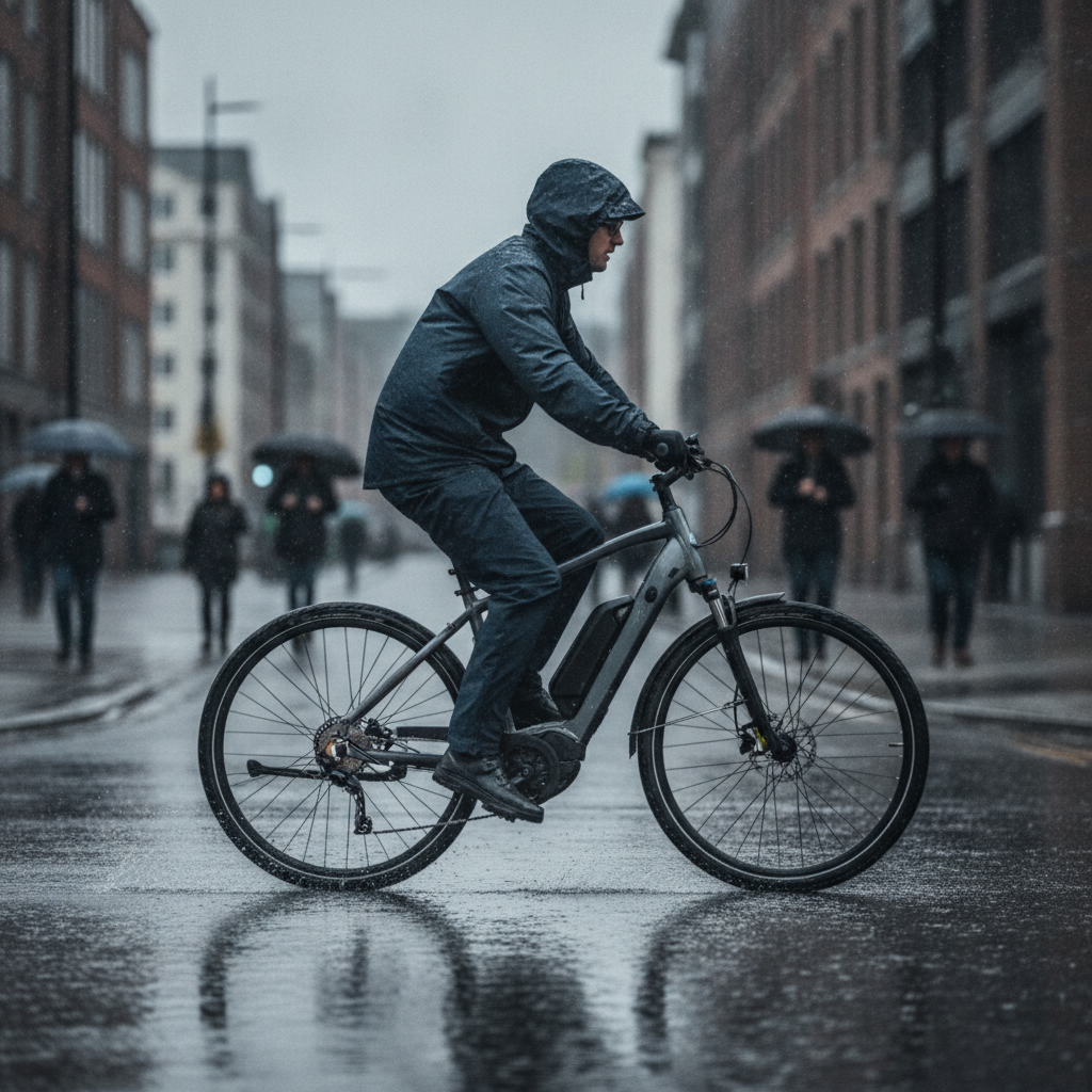 ขี่ลุยฝน E-Bike พังไหม? วิธีดูแลมอเตอร์และแบตให้ปลอดภัย - ebike-rainy-maintenance-care-tips