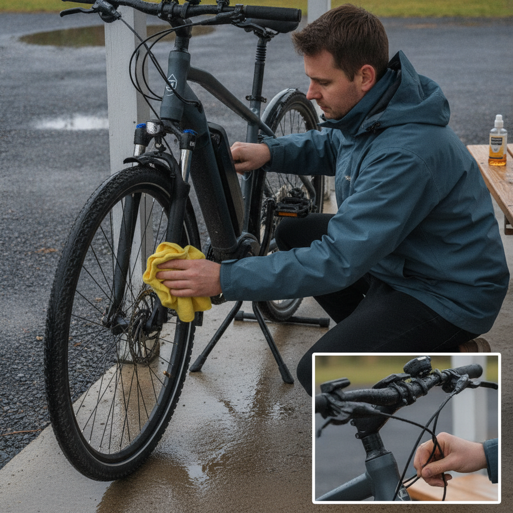 5 วิธีดูแล e-Bike หลังลุยฝน ถนอมมอเตอร์ ป้องกันไฟลัดวงจร - ebike-rainy-maintenance-care-tips
