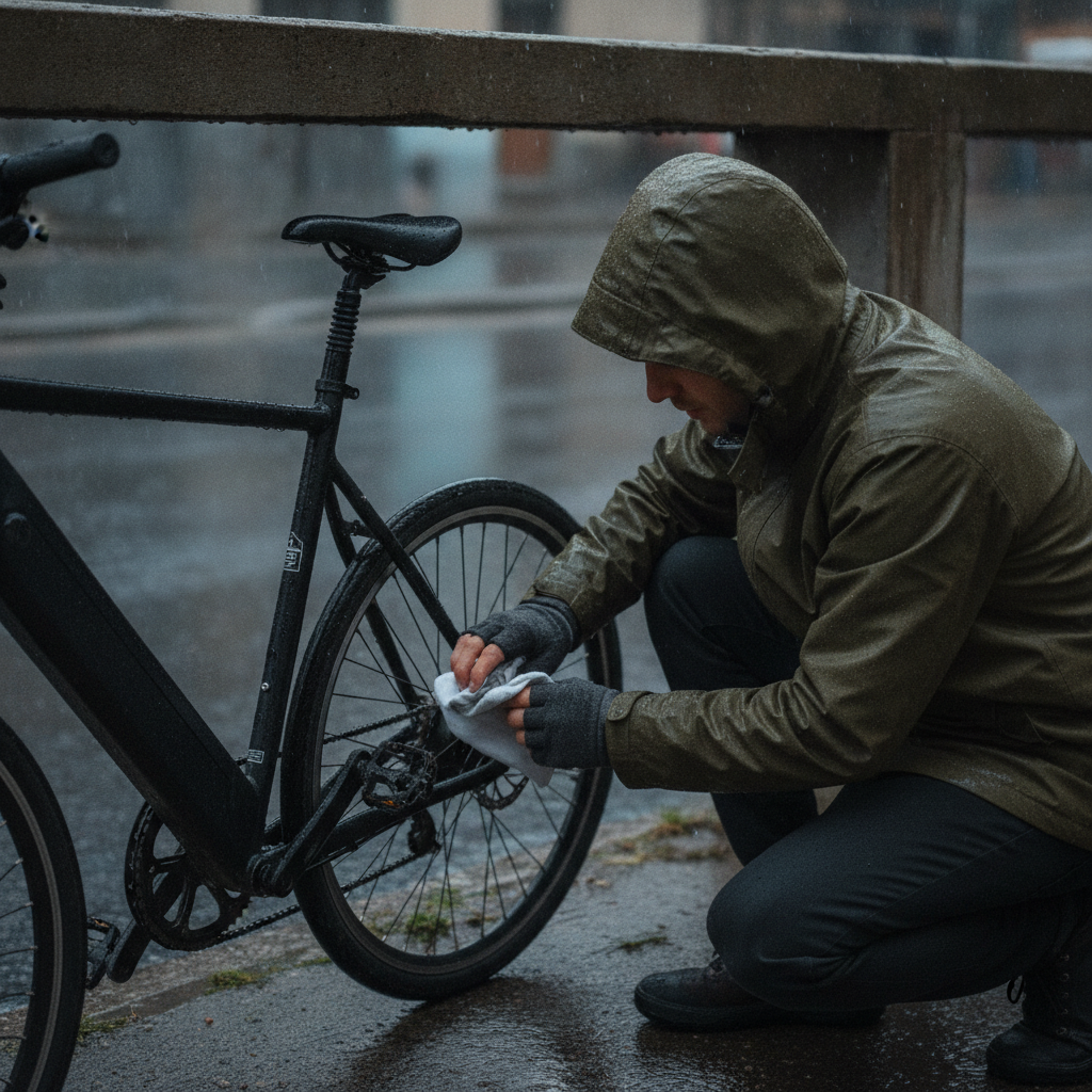 ขี่จักรยานไฟฟ้าหน้าฝนอย่างไรไม่ให้พัง? วิธีดูแลระบบไฟ - ebike-rainy-season-maintenance-care