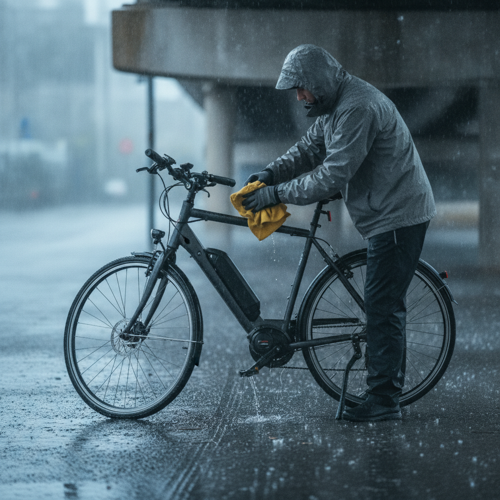ขี่จักรยานไฟฟ้าลุยฝนได้ไหม? วิธีดูแล E-Bike ช่วงหน้าฝน - ebike-rainy-season-maintenance-care