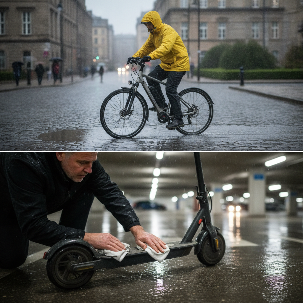 วิธีดูแล e-Bike หน้าฝน ขี่ลุยน้ำอย่างไร มอเตอร์ไม่พัง - ebike-rainy-season-maintenance-guide