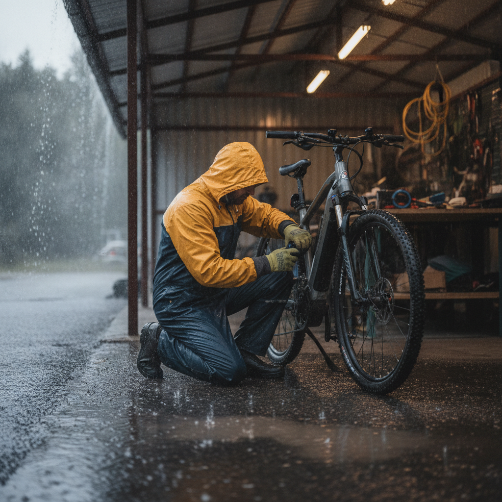 4 จุดเช็กจักรยานไฟฟ้าหน้าฝน ขี่ลุยน้ำอย่างไรไม่ให้พัง - ebike-rainy-season-maintenance-tips