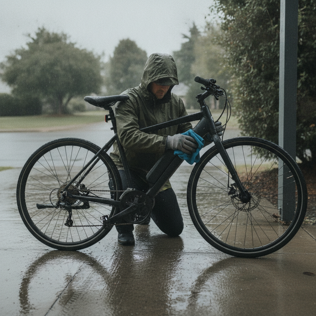 e-Bike ลุยฝนได้ไหม? วิธีดูแลระบบไฟและมอเตอร์ไม่ให้พัง - ebike-rainy-season-maintenance-tips