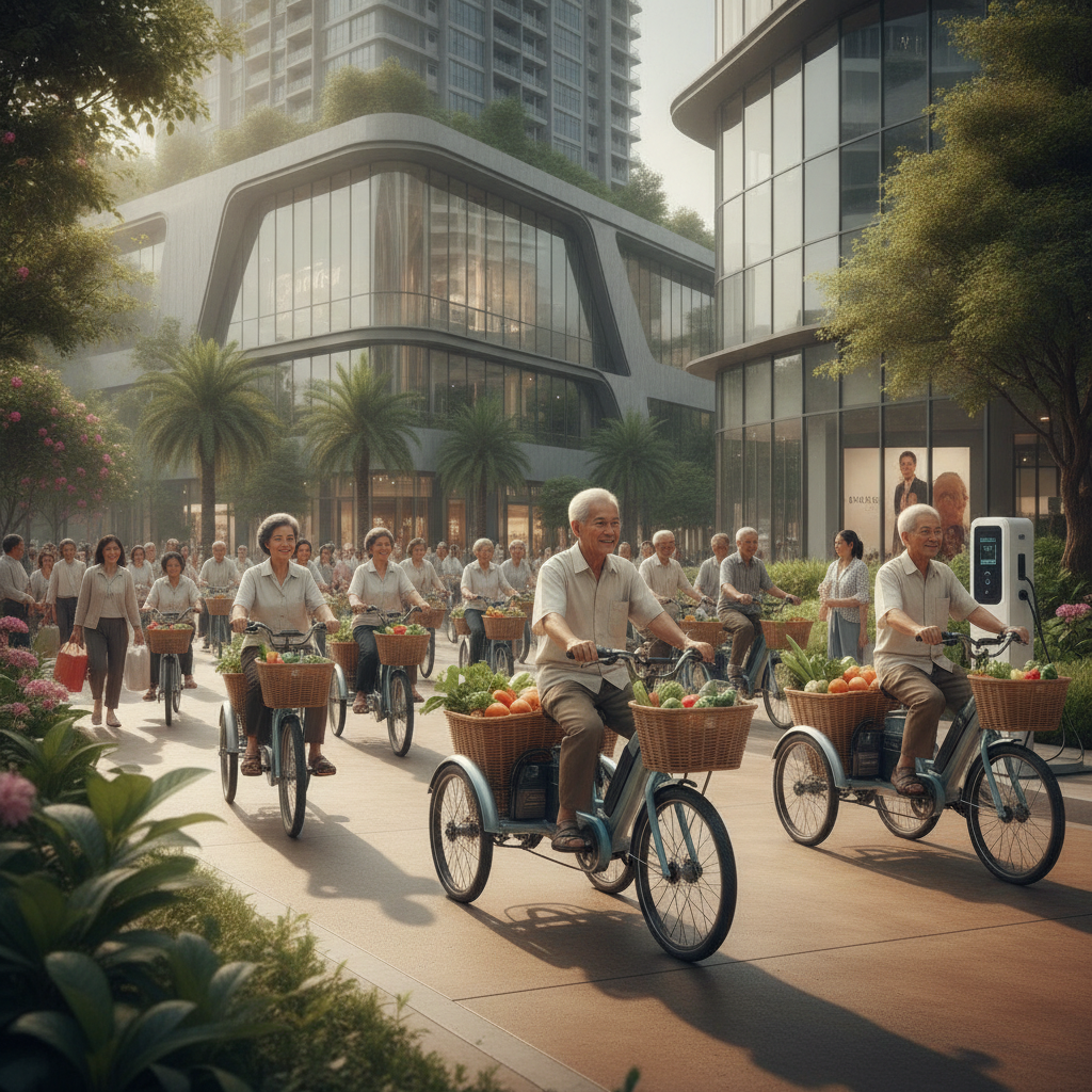 เทรนด์จักรยานไฟฟ้า 3 ล้อ ยานพาหนะยอดฮิตผู้สูงวัยปี 2027 - ebike-three-wheel-senior-trends