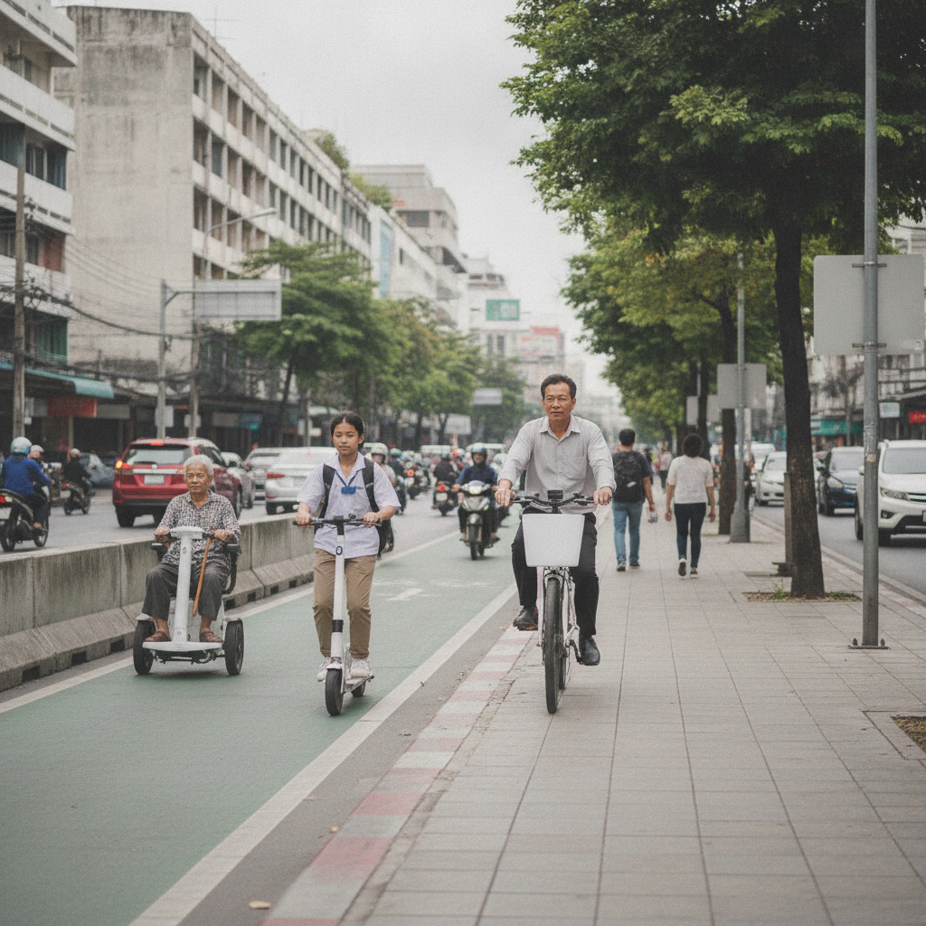 ขี่จักรยานไฟฟ้าบนถนนได้ไหม? เช็กกฎหมาย EV ก่อนโดนปรับ - ebike-traffic-law-thailand-rules