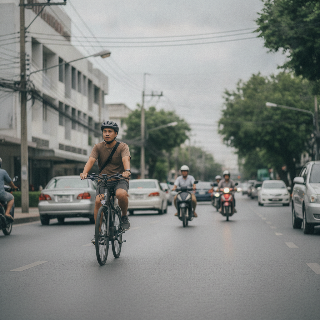 ขี่จักรยานไฟฟ้าบนถนน ต้องมีใบขับขี่ไหม? สรุปกฎหมายไทยล่าสุด - ebike-traffic-laws-thailand-guide