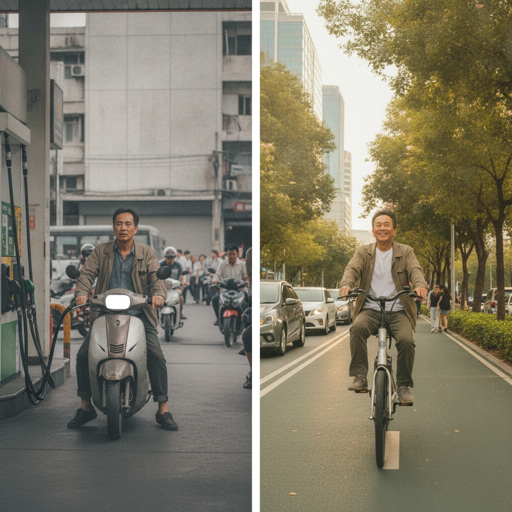 เทียบชัด! ขี่ E-Bike แทนมอเตอร์ไซค์ 1 ปี ประหยัดกี่บาท - ebike-vs-gas-motorcycle-cost