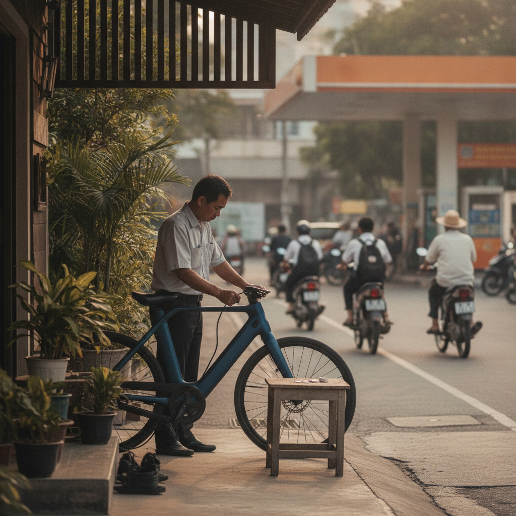 เทียบค่าไฟ vs ค่าน้ำมัน ขี่ e-Bike 1 เดือน ประหยัดกี่บาท - ebike-vs-gasoline-cost-comparison