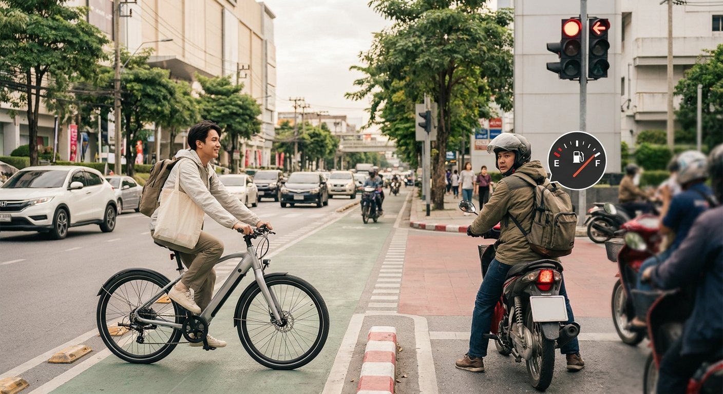 เทียบค่าใช้จ่าย e-Bike กับมอเตอร์ไซค์ ประหยัดได้ปีละกี่บาท