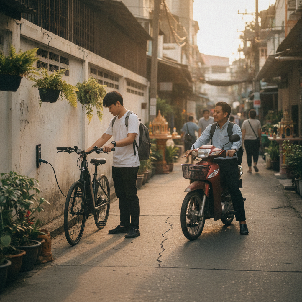 เทียบชัดๆ จักรยานไฟฟ้า vs มอเตอร์ไซค์ ประหยัดได้เดือนละกี่บาท - ebike-vs-motorcycle-cost-comparison