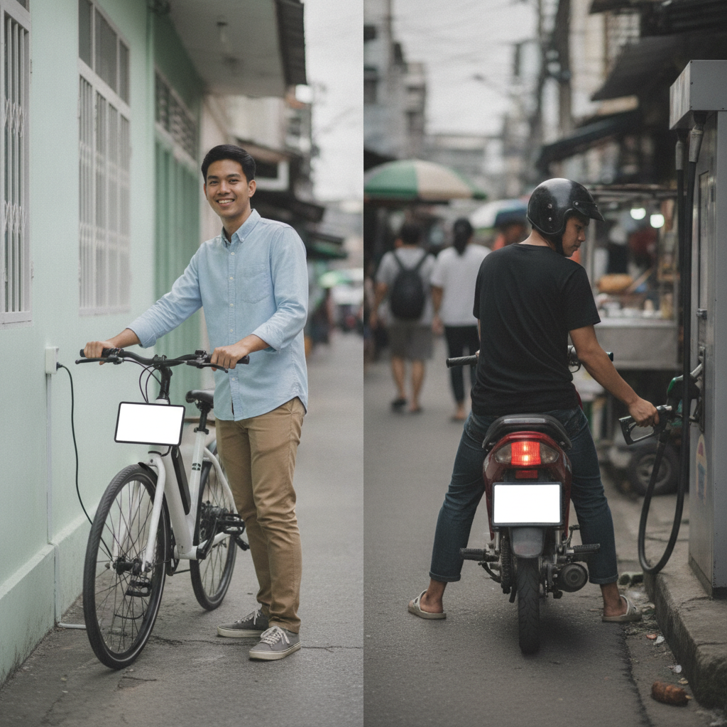เทียบชัด! ขี่ e-Bike vs มอเตอร์ไซค์ ประหยัดปีละกี่บาท - ebike-vs-motorcycle-cost-comparison