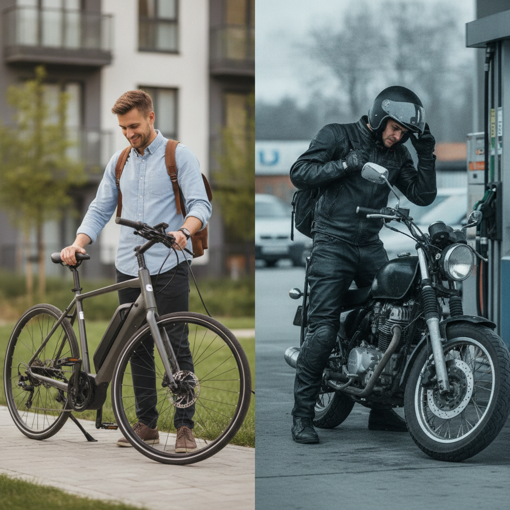 E-Bike vs มอเตอร์ไซค์น้ำมัน สรุปประหยัดเงินเดือนละกี่บาท - ebike-vs-motorcycle-cost-comparison
