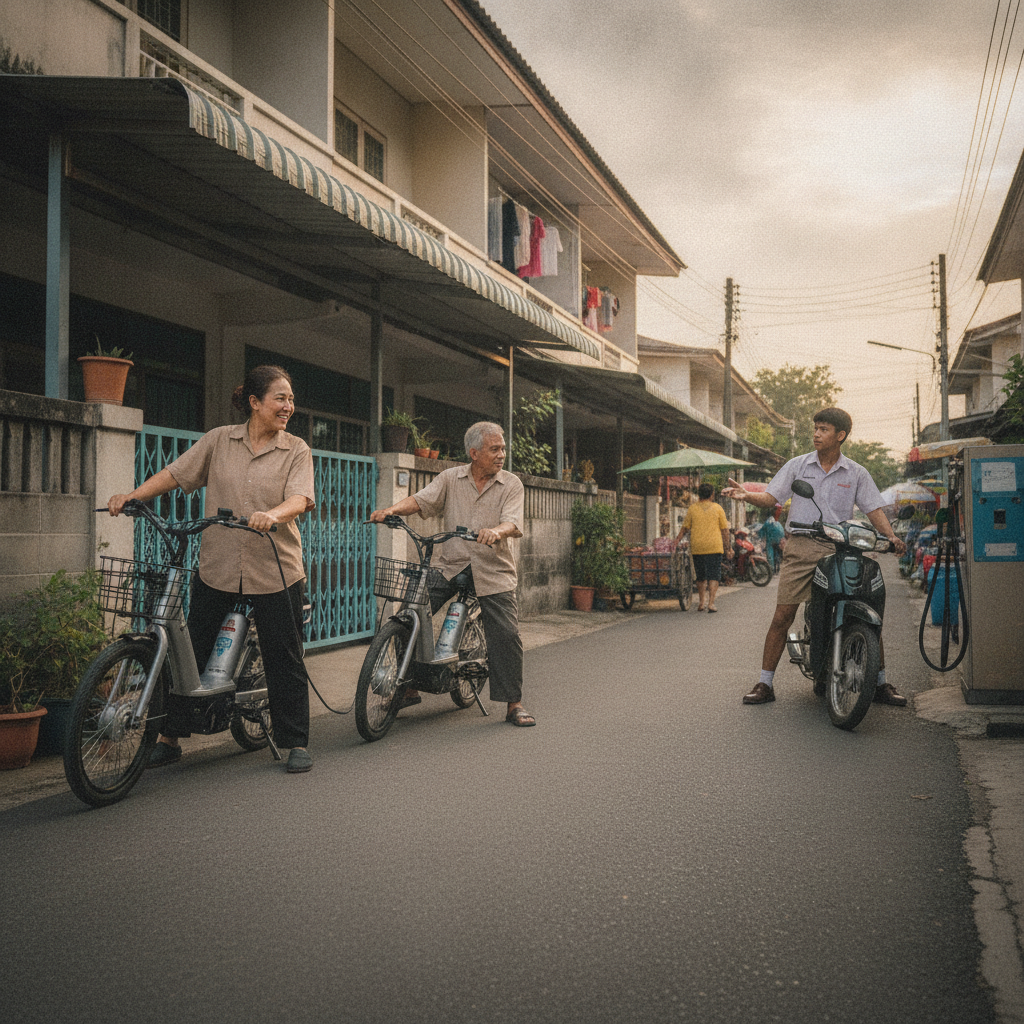 เทียบชัดๆ ขี่จักรยานไฟฟ้า 1 ปี ประหยัดค่าน้ำมันได้กี่บาท - ebike-vs-motorcycle-cost-comparison