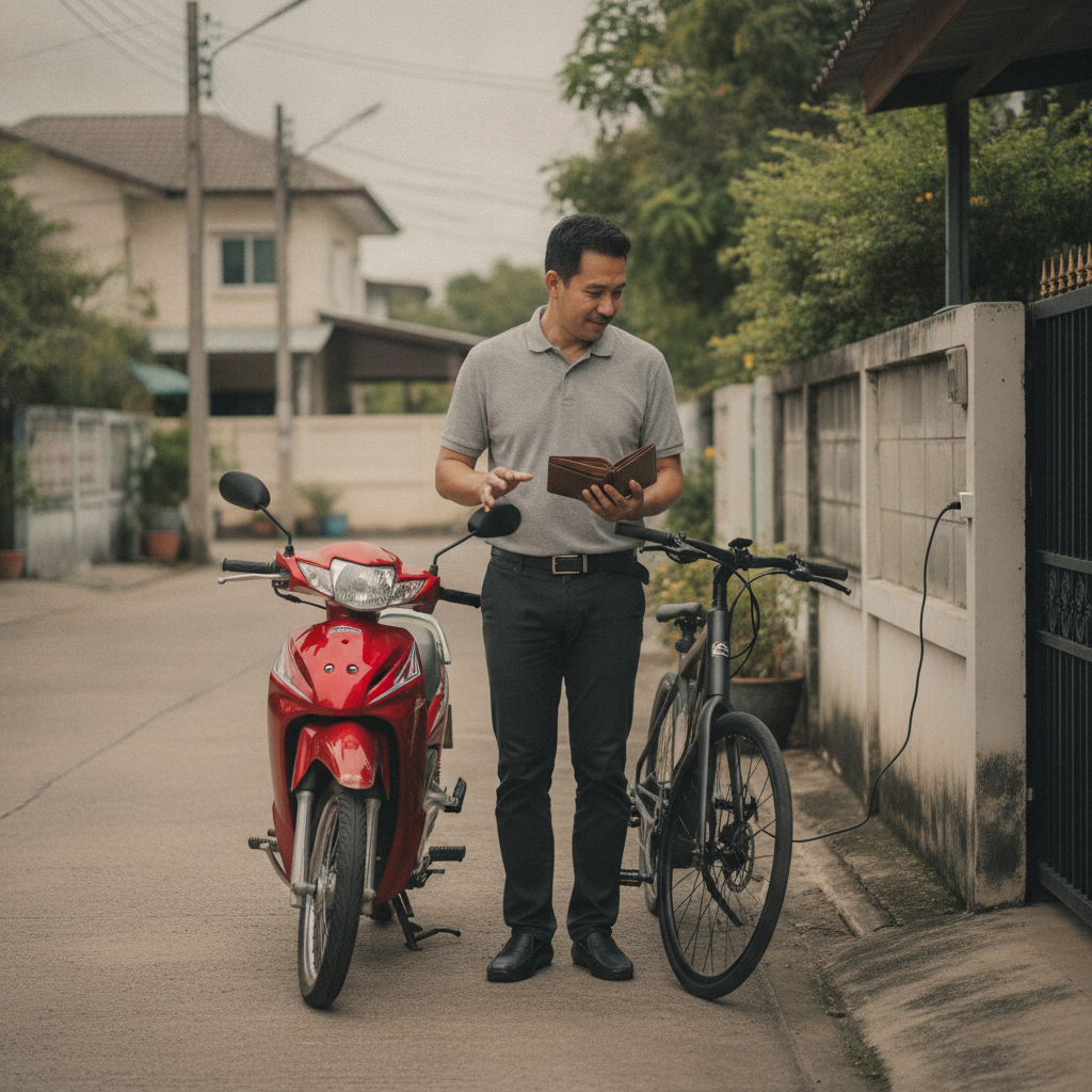 เทียบชัด! ค่าไฟ e-bike vs มอเตอร์ไซค์ เซฟเงินได้ปีละกี่บาท - ebike-vs-motorcycle-cost-comparison