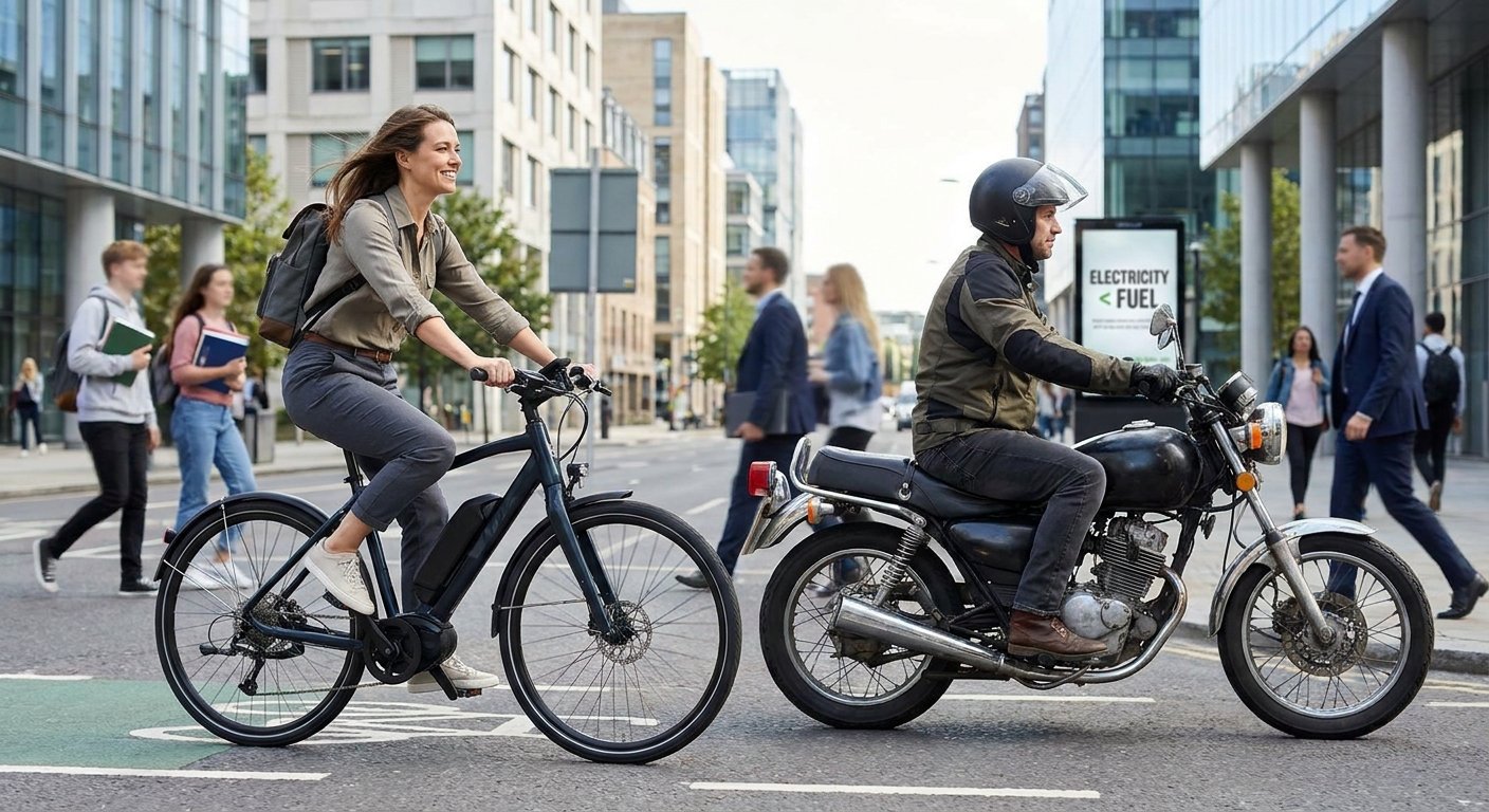 เทียบค่าใช้จ่าย e-Bike vs มอเตอร์ไซค์ ประหยัดปีละกี่บาท?