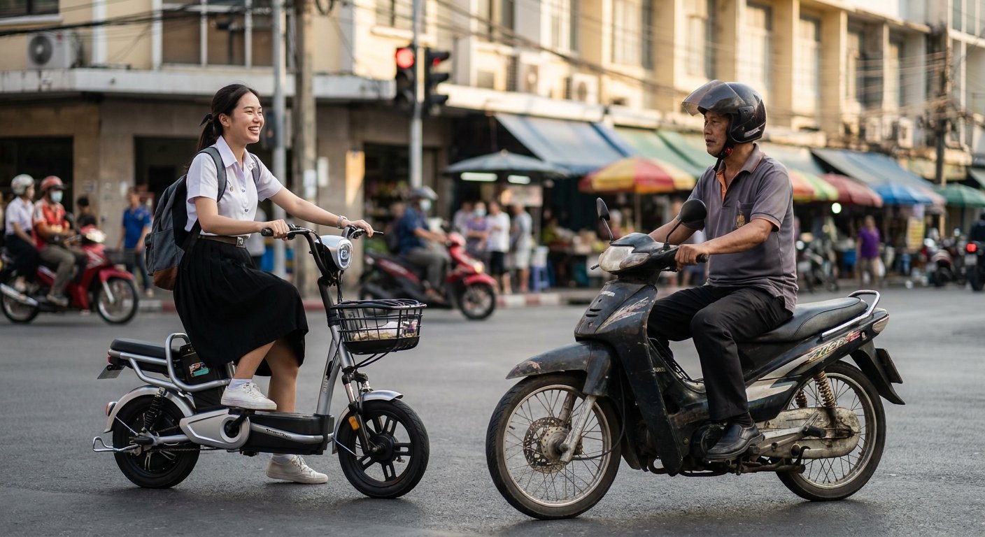 e-Bike เทียบมอเตอร์ไซค์น้ำมัน ประหยัดค่าเดินทางปีละกี่บาท?