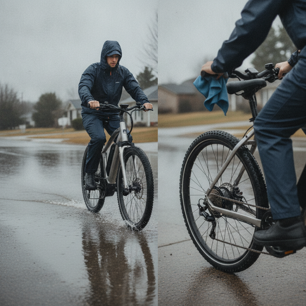 ขี่จักรยานไฟฟ้าลุยน้ำได้ไหม? วิธีดูแลมอเตอร์ไม่ให้ช็อต - ebike-water-damage-maintenance-tips
