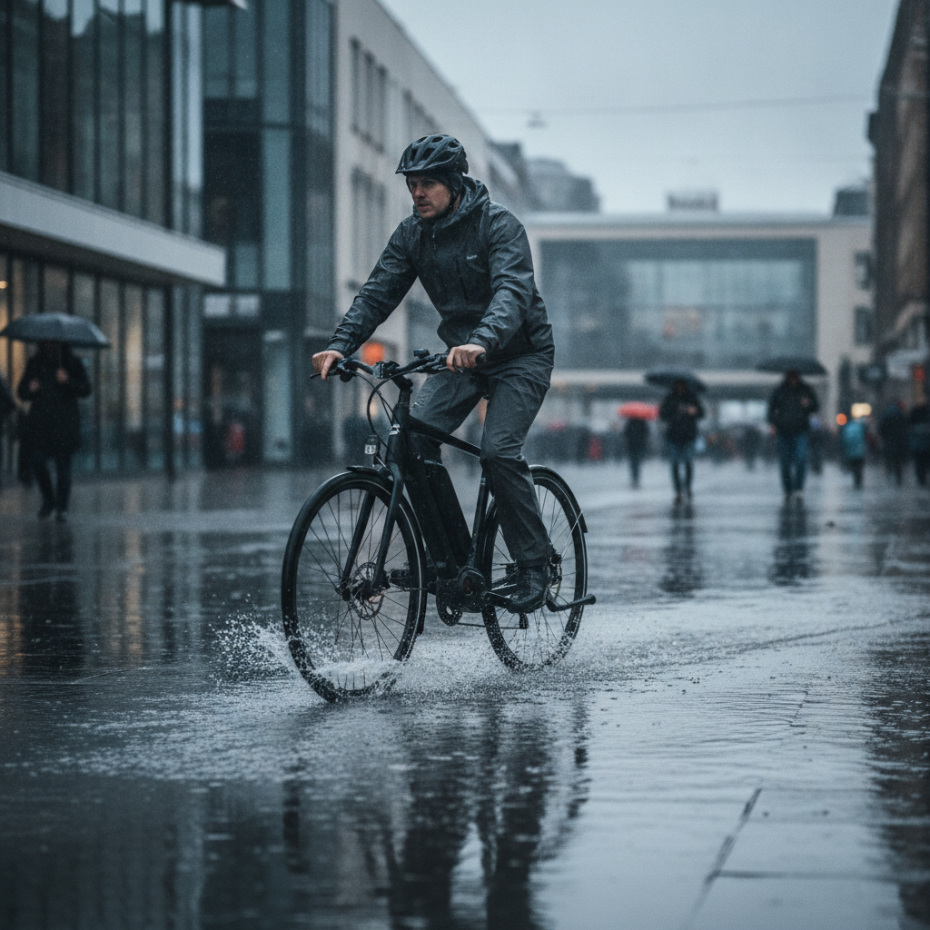 จักรยานไฟฟ้าลุยน้ำได้ไหม? เช็กระดับกันน้ำ IP ลุยฝนไม่พัง - ebike-waterproof-ip-rating-guide