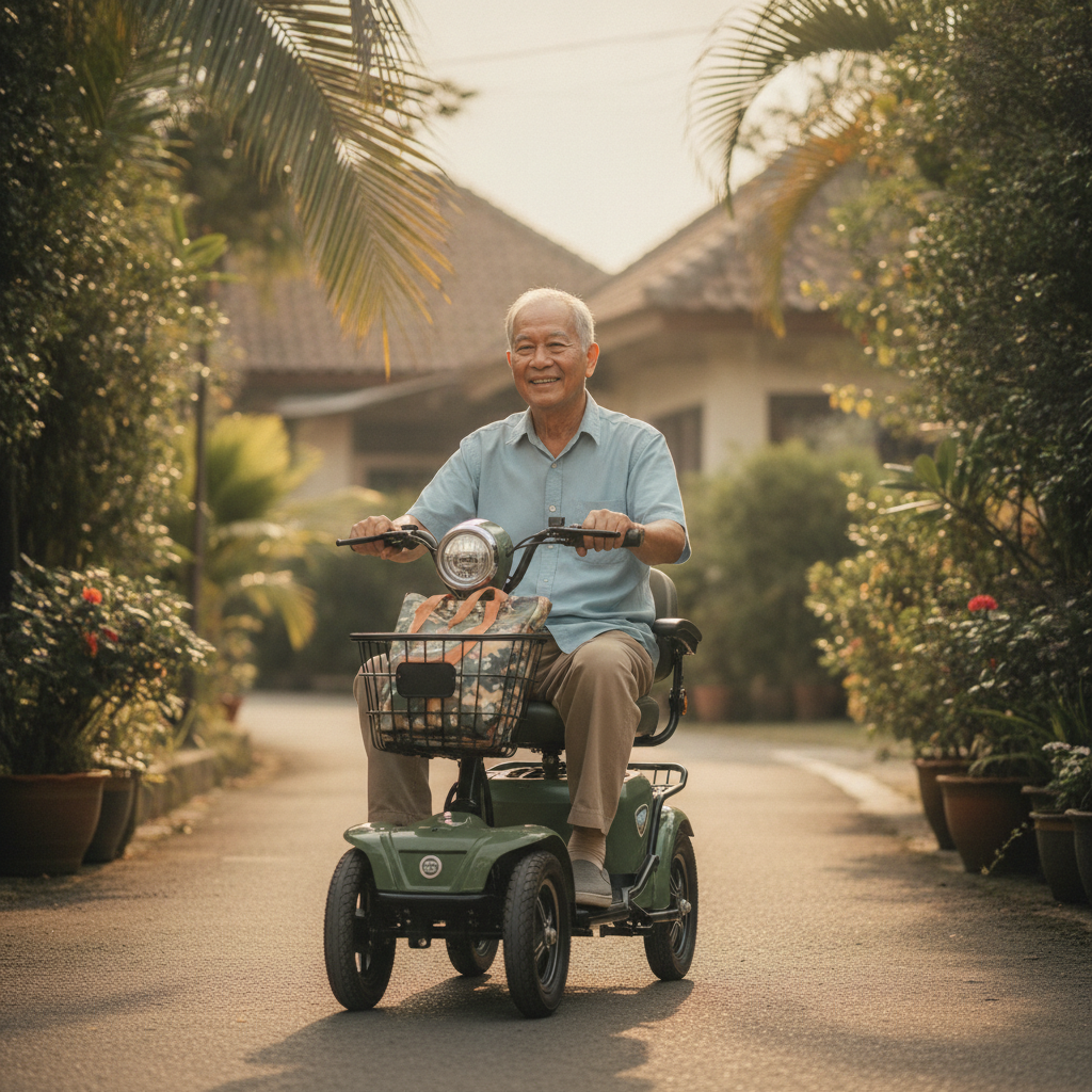 จักรยานไฟฟ้าผู้สูงอายุ เลือกอย่างไรให้ปลอดภัย ไม่ล้ม - elderly-electric-tricycle-safety-guide