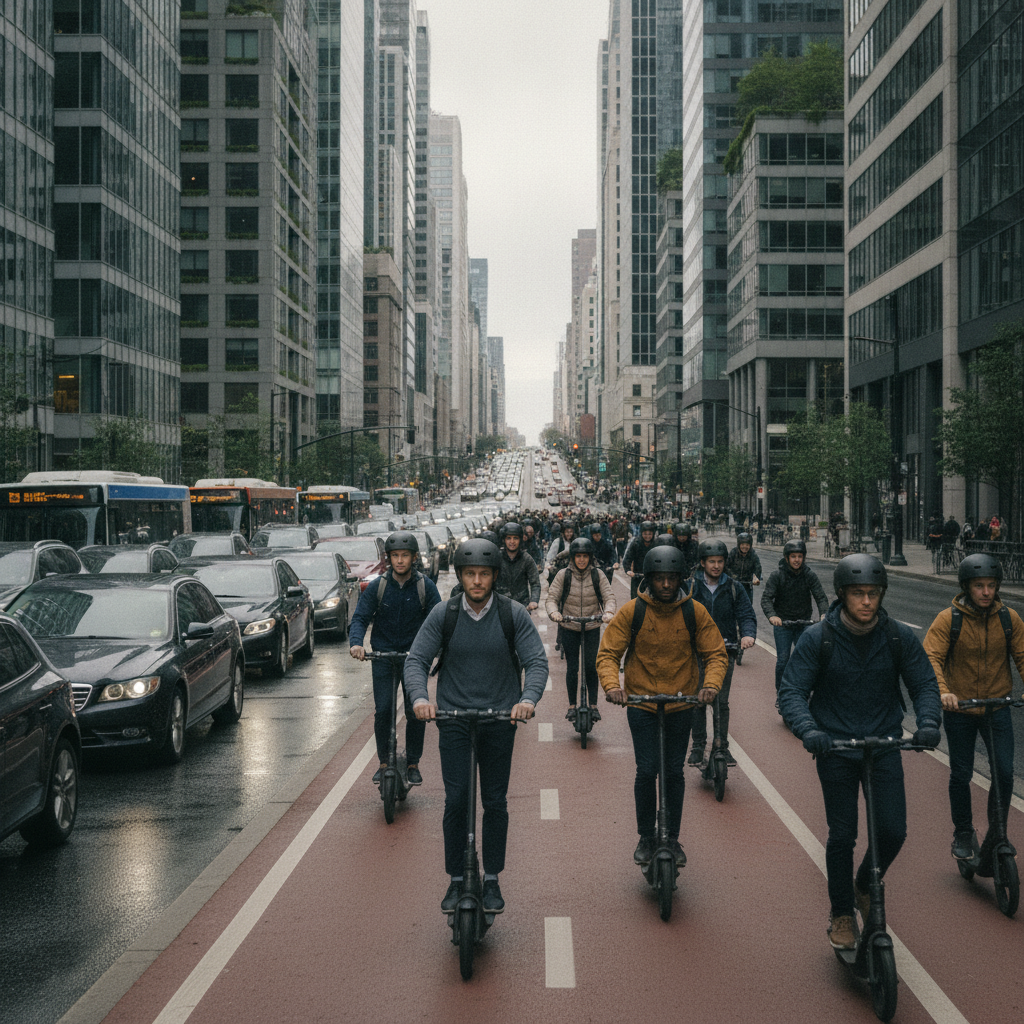 เทรนด์สกู๊ตเตอร์ไฟฟ้า 2027 ทางรอดคนเมือง ประหยัดค่าน้ำมัน - electric-scooter-city-commute-trends