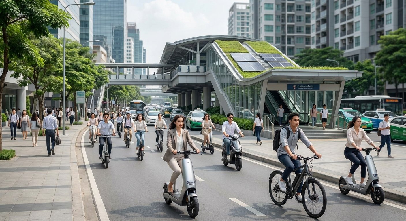 เทรนด์สกู๊ตเตอร์ไฟฟ้า 2027 ทางเลือกเชื่อมต่อ BTS หนีรถติด