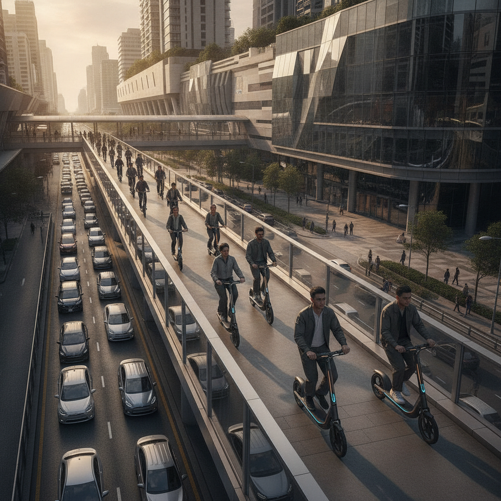 เทรนด์สกู๊ตเตอร์ไฟฟ้า 2027 ทางเลือกเชื่อมต่อ BTS หนีรถติด - electric-scooter-micro-mobility-trend