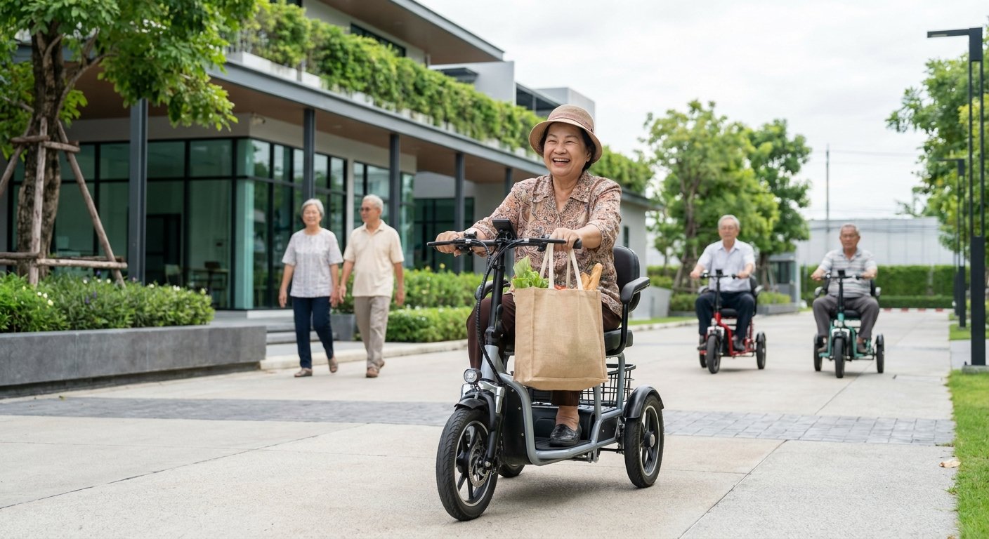เทรนด์สามล้อไฟฟ้า 2027 ตอบโจทย์ผู้สูงวัย ปลอดภัย ไม่ล้ม