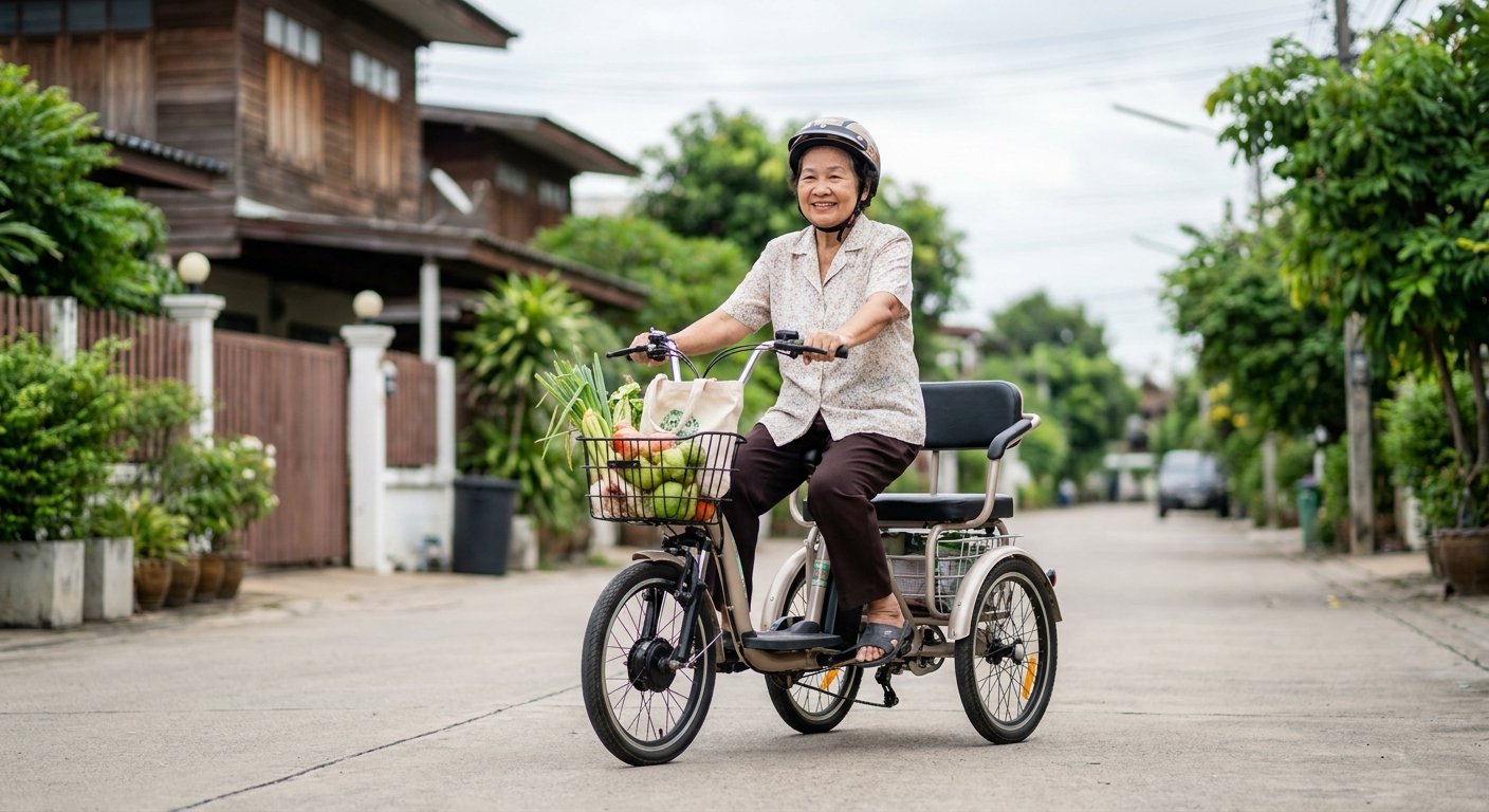 จักรยานไฟฟ้า 3 ล้อสำหรับผู้สูงอายุ เลือกแบบไหนปลอดภัย?