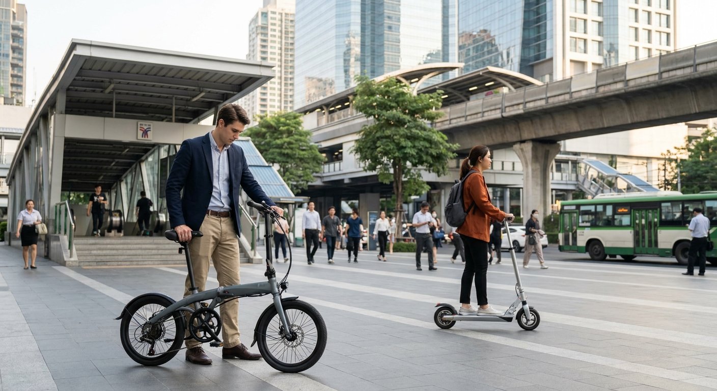 เทรนด์ E-Bike พับได้ 2027 ทางเลือกใหม่คนเมืองเชื่อม BTS MRT