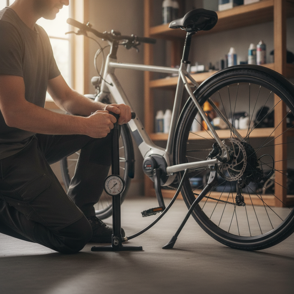 เติมลมยางจักรยานไฟฟ้าเท่าไหร่ดี? วิ่งลื่น ประหยัดแบต - how-to-check-ebike-tire-pressure