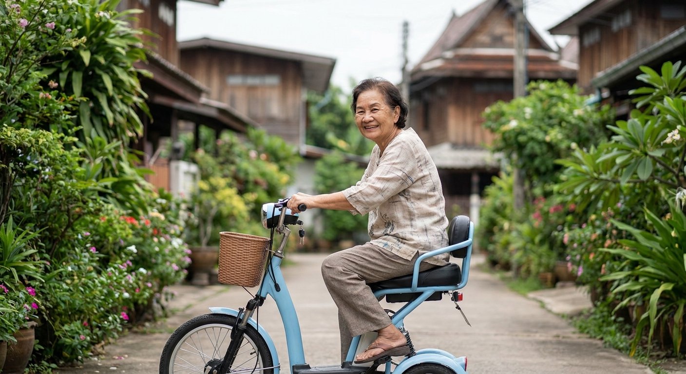 วิธีเลือกจักรยานไฟฟ้าให้ผู้สูงอายุ ทรงตัวง่าย ปลอดภัย