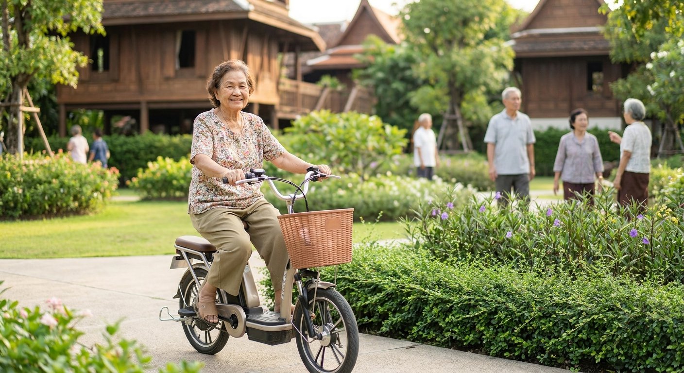 วิธีเลือกจักรยานไฟฟ้าให้ผู้สูงอายุ ขี่ง่าย ปลอดภัย ไม่ล้ม