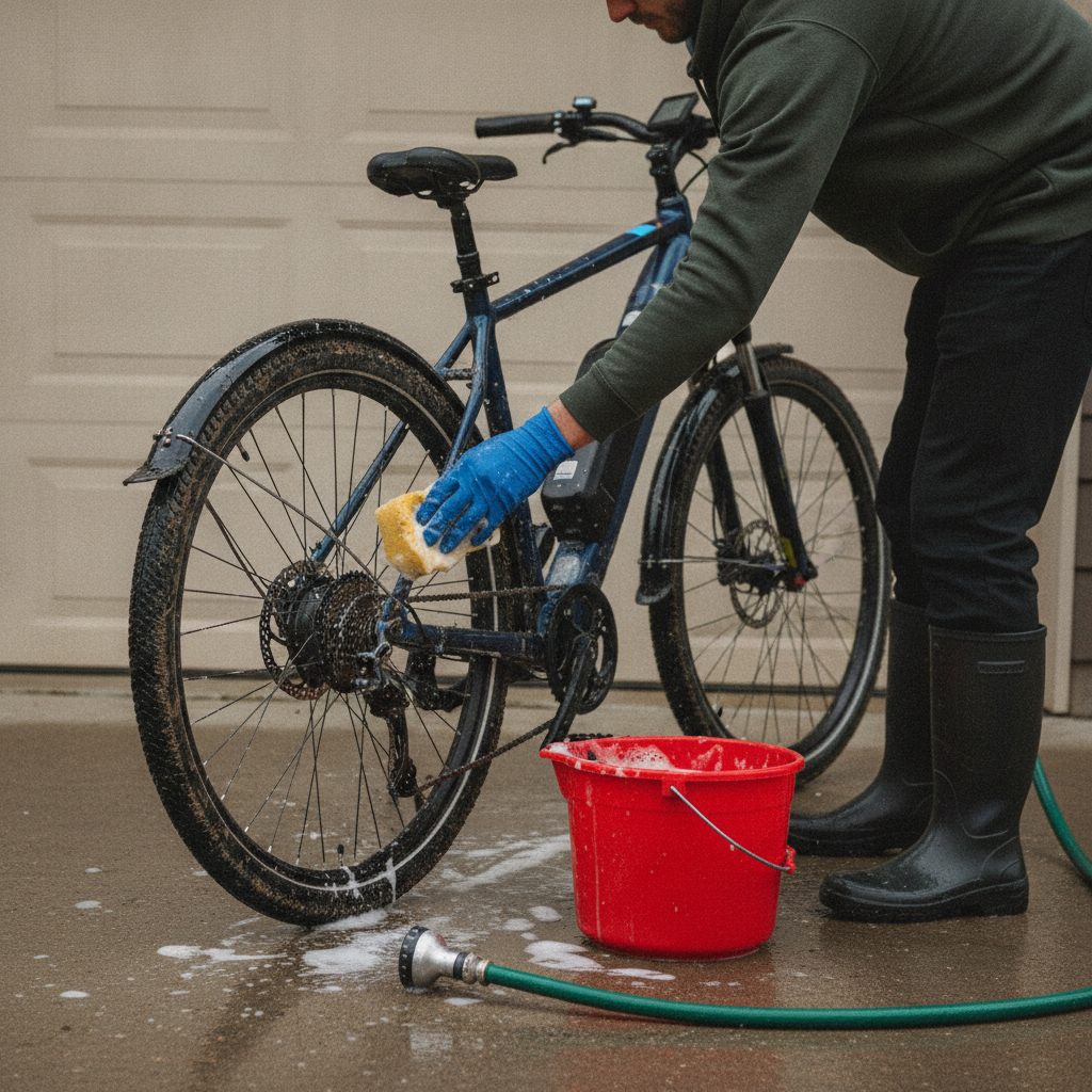 วิธีล้างจักรยานไฟฟ้าอย่างปลอดภัย น้ำไม่เข้ากล่องควบคุม - how-to-clean-ebike-safely