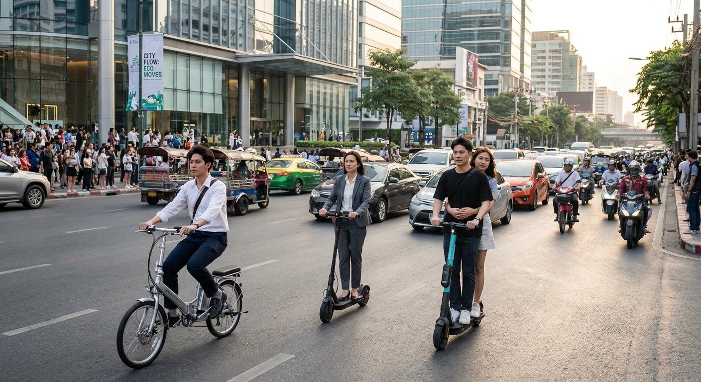 เทรนด์ Micro-Mobility ไทย ทำไมคนแห่ใช้ E-Bike เซฟค่าน้ำมัน
