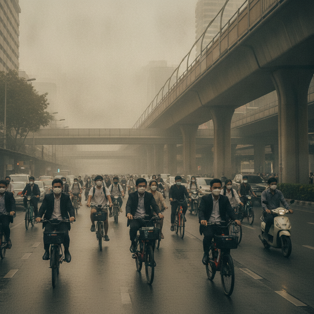 รับมือฝุ่น PM2.5 ปลายปี 2026 คนกรุงหันใช้ e-Bike ไร้มลพิษ - pm25-clean-air-ebike-trend