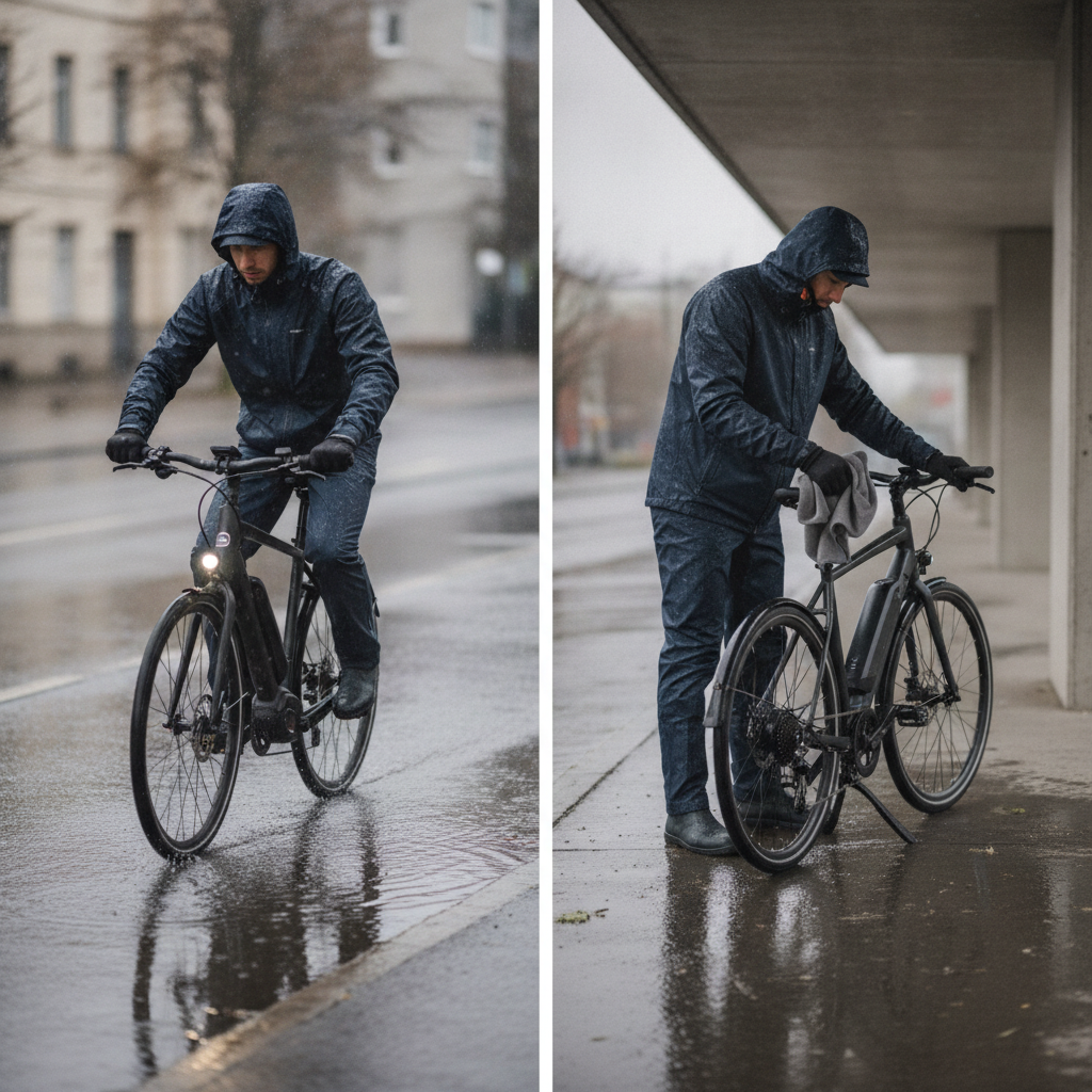 วิธีดูแลจักรยานไฟฟ้าหน้าฝน ลุยน้ำได้ไหม ป้องกันมอเตอร์พัง - rainy-season-ebike-care-tips