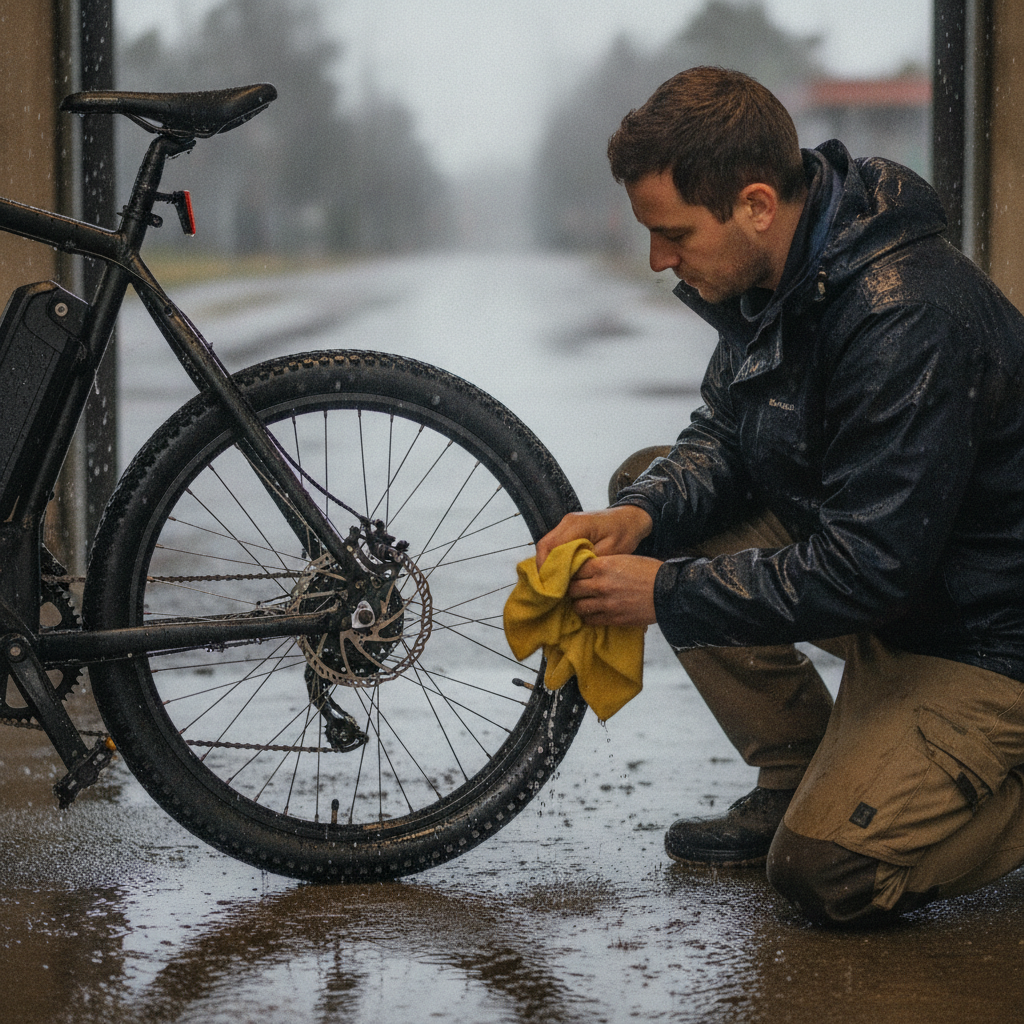 5 ข้อควรระวังขี่ e-Bike ลุยฝน ป้องกันไฟช็อต ยืดอายุรถ - rainy-season-ebike-care-tips