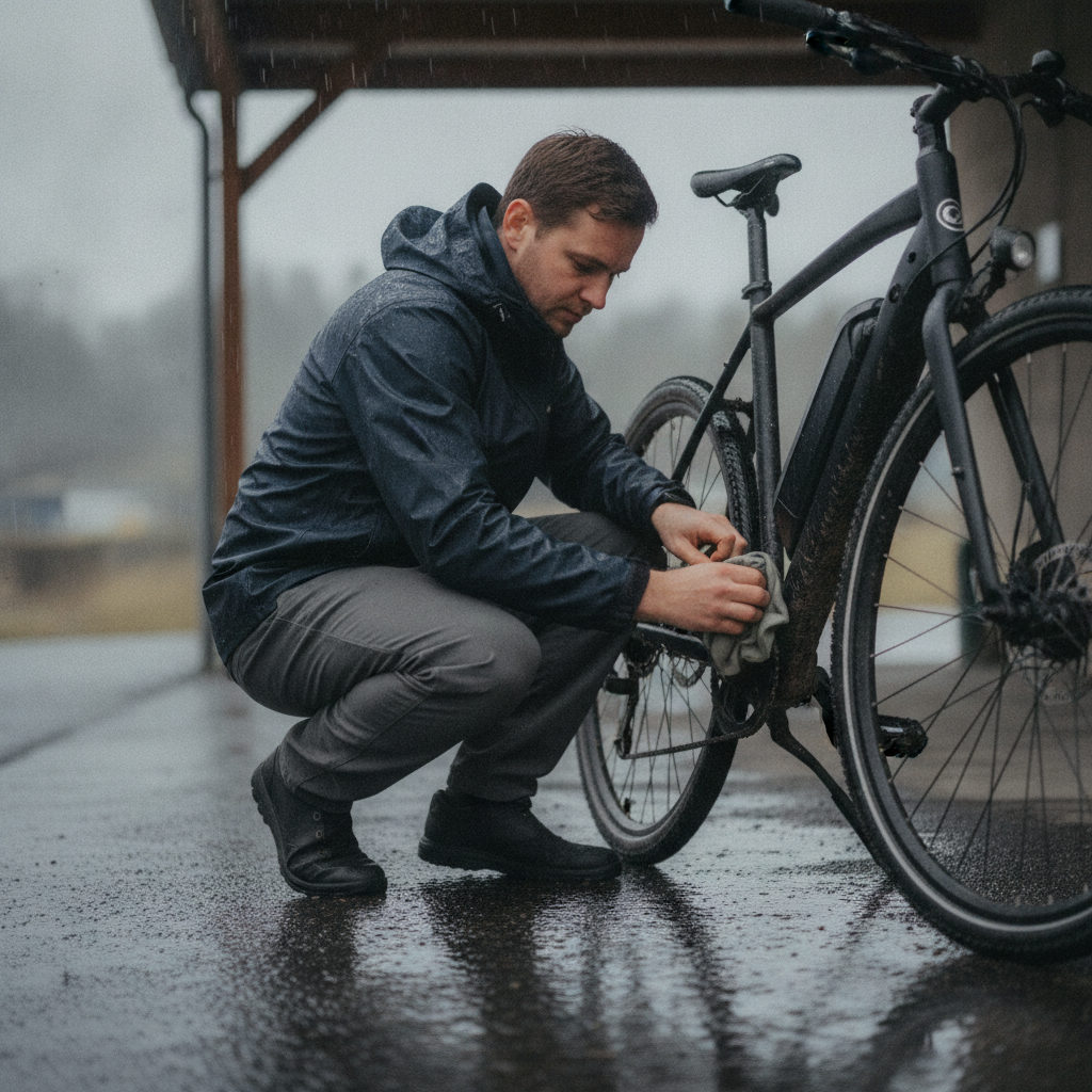 ขี่ e-bike หน้าฝนอย่างไรไม่พัง วิธีล้างและดูแลมอเตอร์ - rainy-season-ebike-cleaning-maintenance