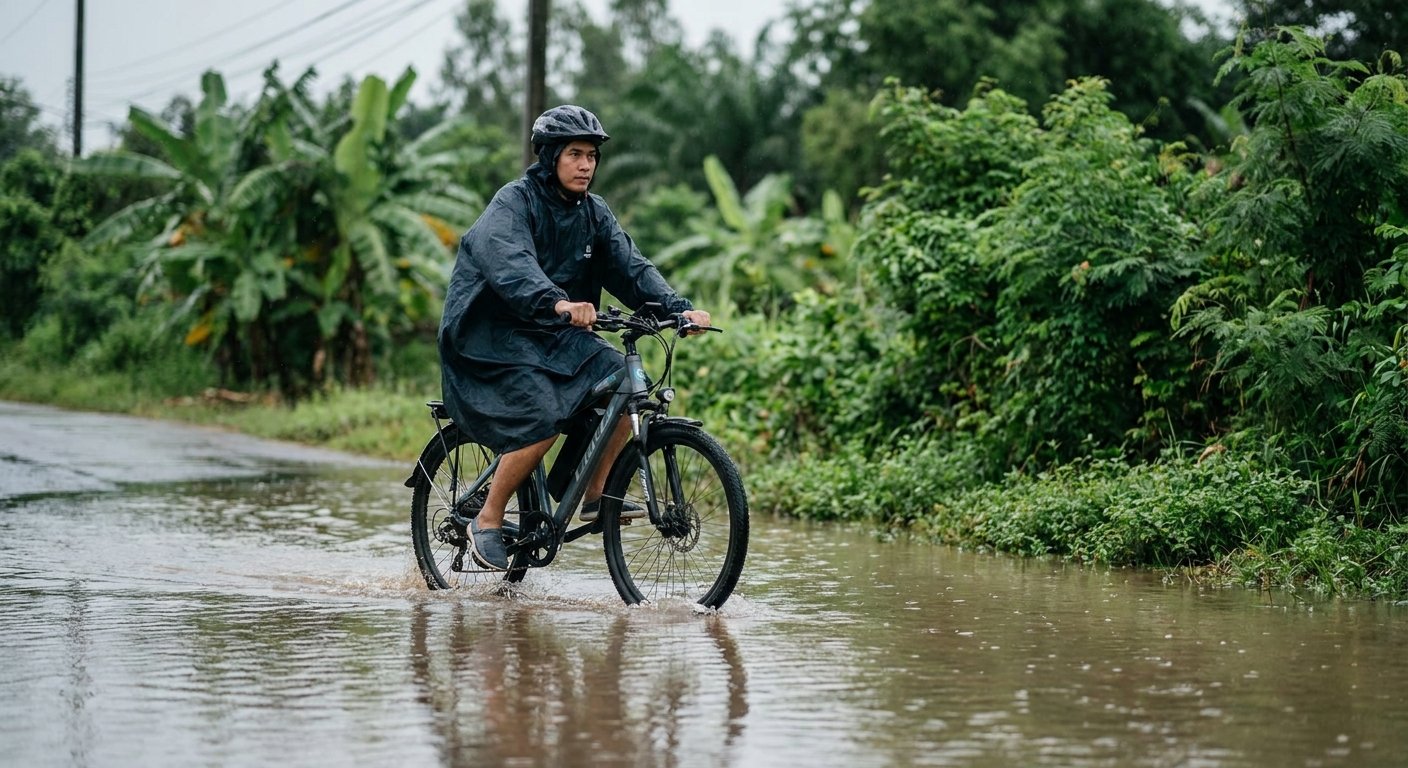 หน้าฝนขี่ e-Bike อย่างไร? เทคนิคลุยน้ำขัง มอเตอร์ไม่พัง