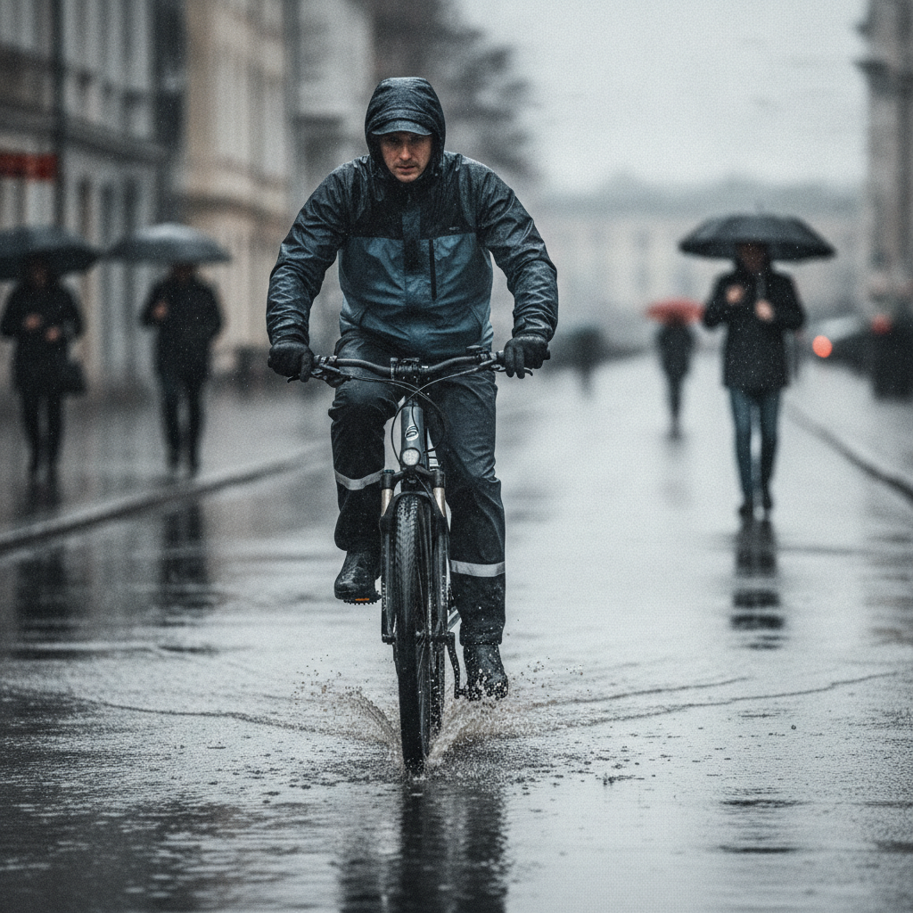 จักรยานไฟฟ้าลุยน้ำท่วมได้ไหม? เช็กระดับปลอดภัยก่อนมอเตอร์พัง - rainy-season-ebike-water-care