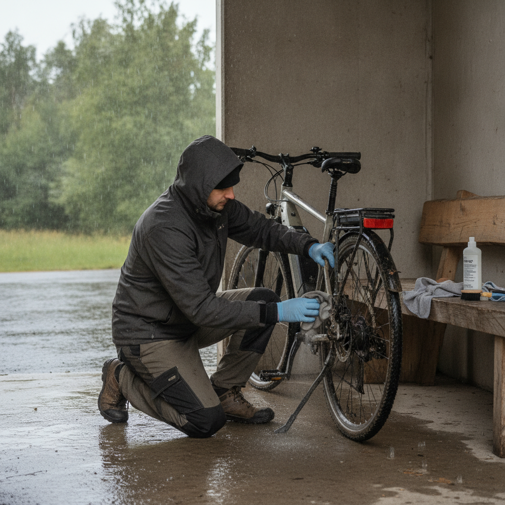 วิธีล้างจักรยานไฟฟ้าหน้าฝน มอเตอร์ไม่พัง ไฟไม่ช็อต - safe-wash-ebike-rainy-guide