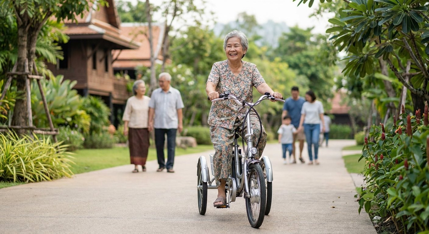 วิธีเลือกจักรยานไฟฟ้าสำหรับผู้สูงอายุ ขี่ง่าย ปลอดภัย ไม่ล้ม