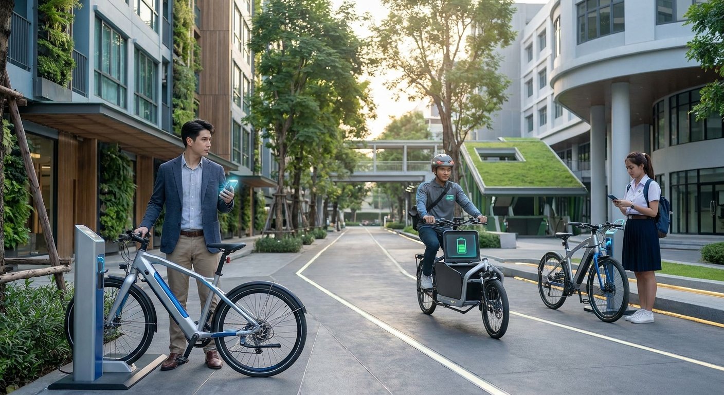 เทรนด์ e-Bike อัจฉริยะ 2027 ล็อกกันขโมย แจ้งเตือนผ่านมือถือ