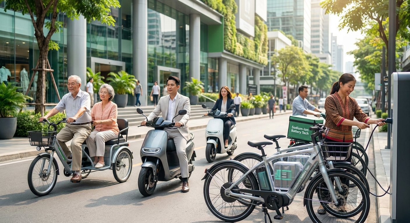 อนาคต e-bike ไทย 2027 แบตเตอรี่โซเดียม ปลอดภัย ไม่ติดไฟ