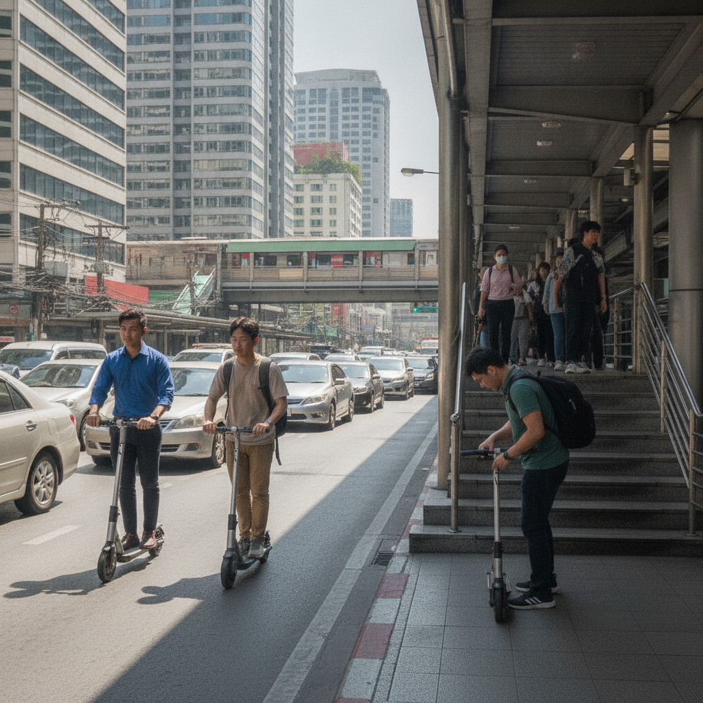 จับตาเทรนด์ e-Scooter พกพา ทางเลือกสัญจรแก้รถติดคนเมือง - thailand-escooter-micro-mobility-trend
