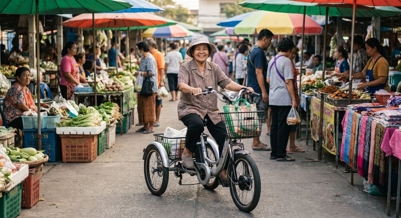 เทรนด์ e-Bike 3 ล้อไฟฟ้า รับสังคมสูงวัย ขี่ง่าย ไม่ล้ม