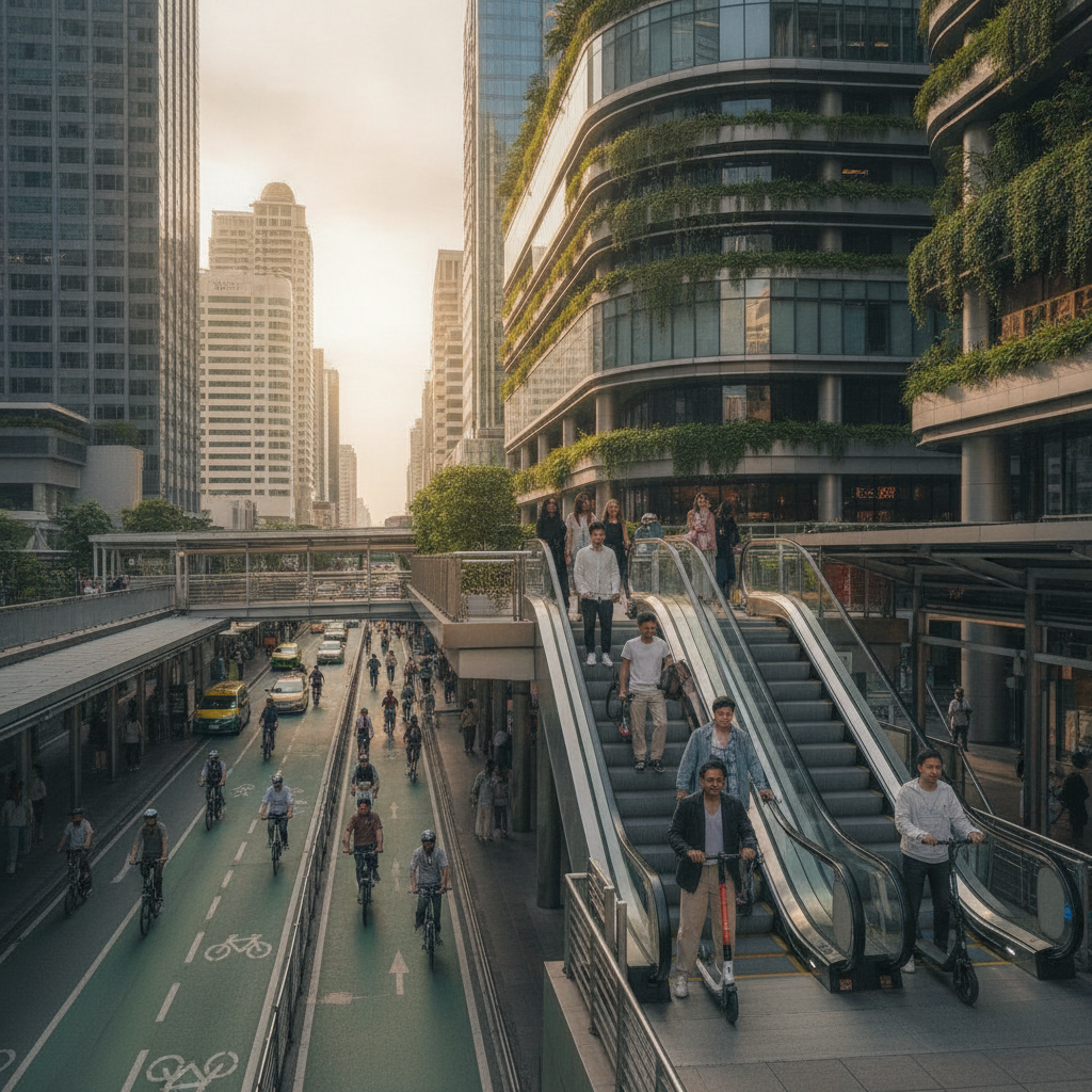 เทรนด์สกู๊ตเตอร์ไฟฟ้า 2027 ทางเลือกคนเมืองหนีรถติด-ลดคาร์บอน - urban-micro-mobility-scooter-trend