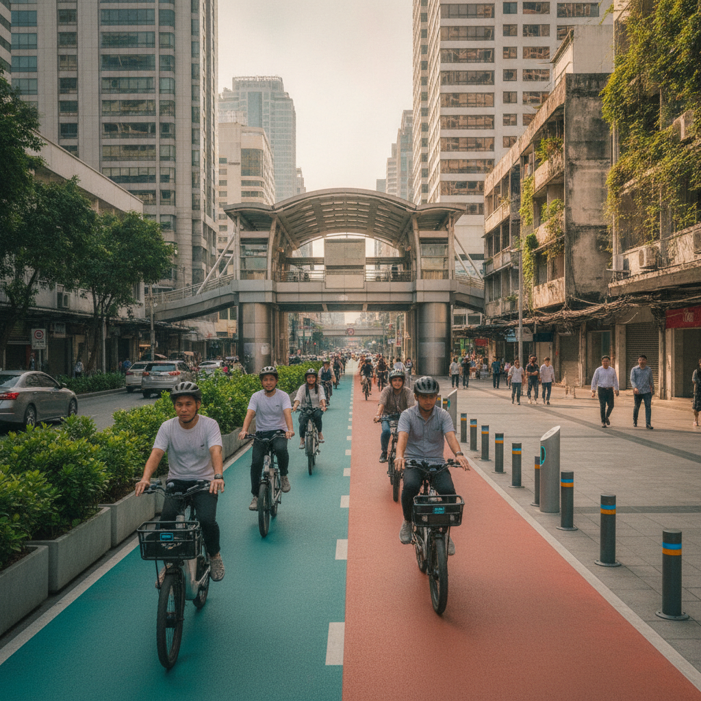 กทม. หนุนเลน e-Bike ปี 2027 ดันการเดินทางเชื่อมต่อรถไฟฟ้า - bangkok-ebike-micro-mobility-trend
